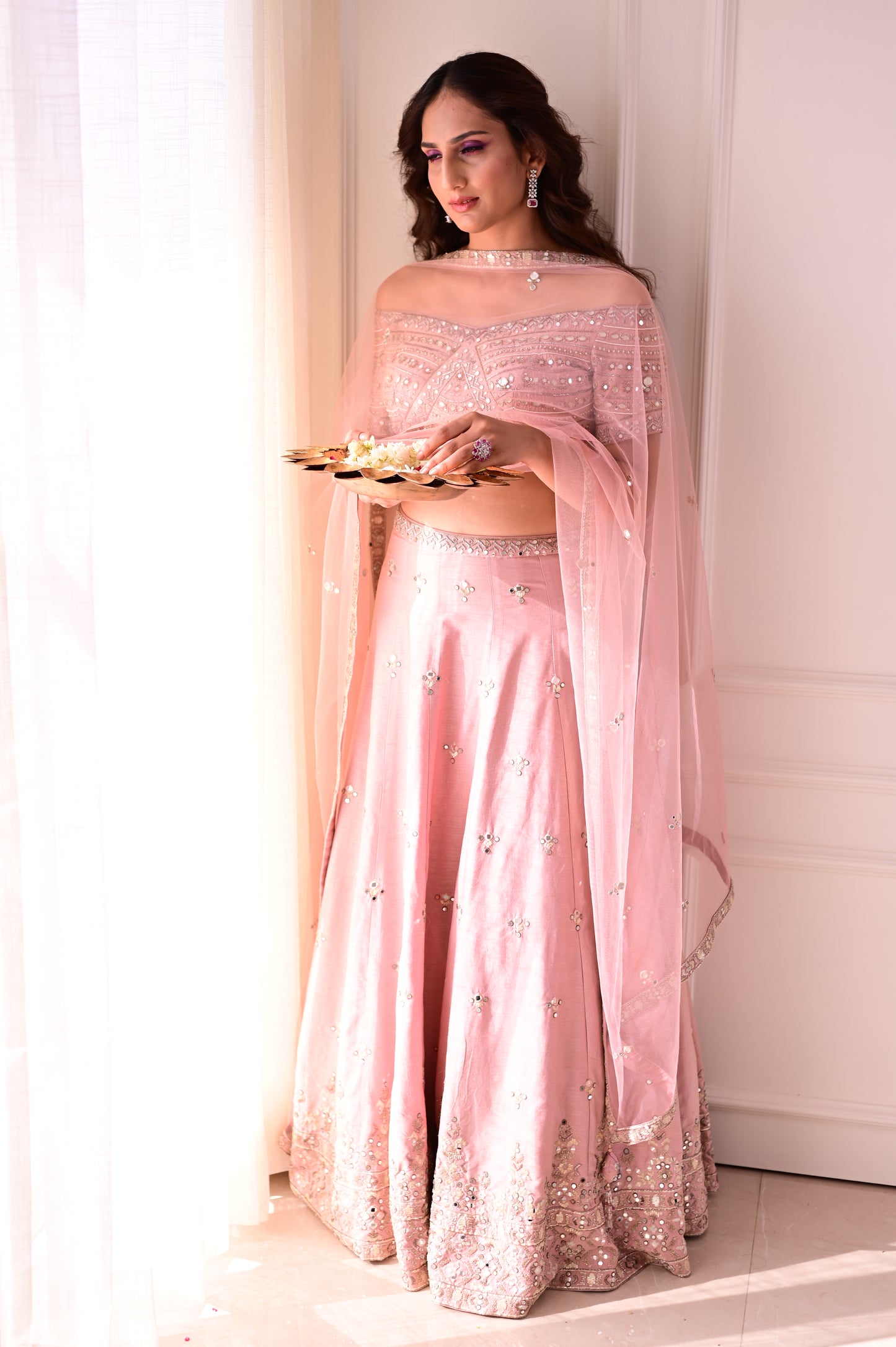 Gulabi Lehenga Set